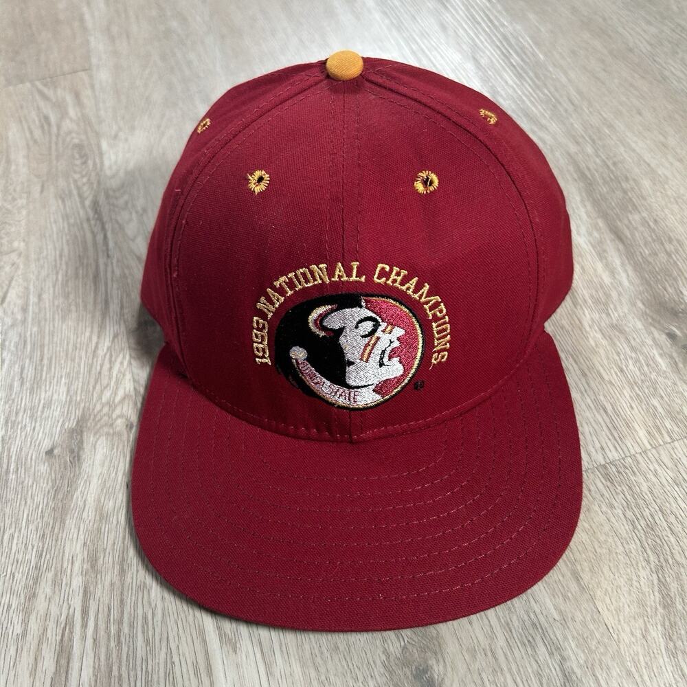 VTG 1993‎ Florida State Seminoles Snapback Hat National Champs Garnet USA